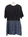 Jason Wu Size 14 Black & Blue Viscose Tweed Fringe Dress Black & Blue / 14