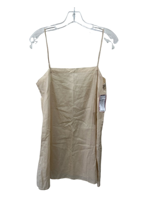 Isabel Etoile Marant Size 38 Beige Cotton Sheer Sleeveless Spaghetti Strap Top Beige / 38