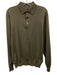 Suitsupply Size Est XL Olive Green Wool Solid Buttons Men's Long Sleeve Shirt Olive Green / Est XL