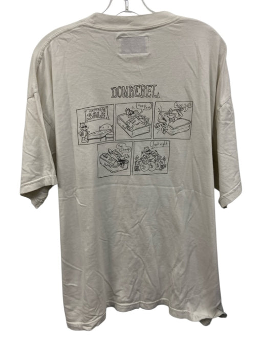 DOMREBEL AS IS Size XL White & Multi Cotton Graphic Men's Short Sleeve Shirt White & Multi / XL