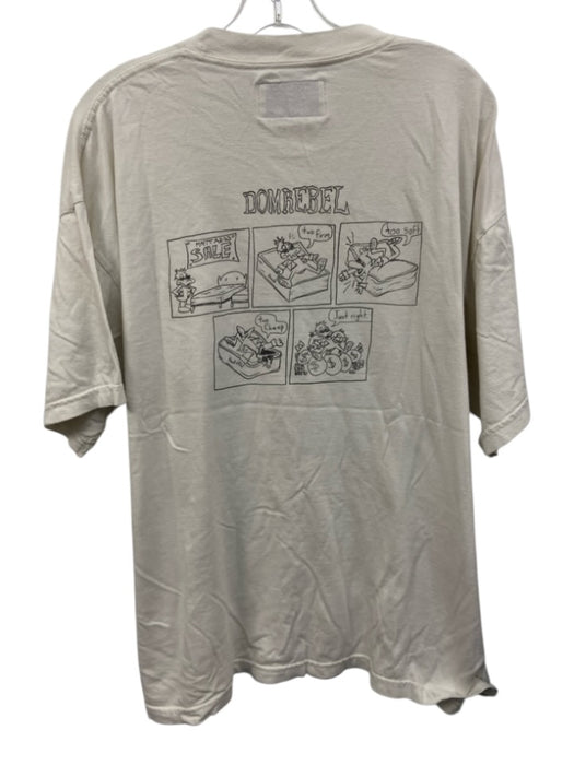 DOMREBEL AS IS Size XL White & Multi Cotton Graphic Men's Short Sleeve Shirt White & Multi / XL