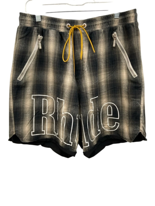 Rhude Size XL Black & Multi Cotton Men's Shorts Black & Multi / XL