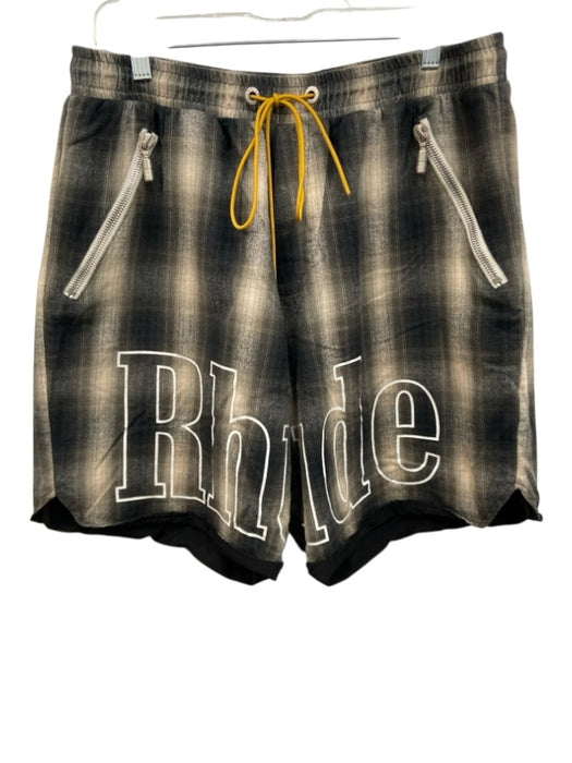 Rhude Size XL Black & Multi Cotton Men's Shorts Black & Multi / XL