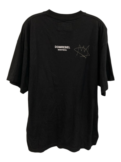 DOMREBEL Size L Black & Brown Cotton Graphic Men's Short Sleeve Black & Brown / L