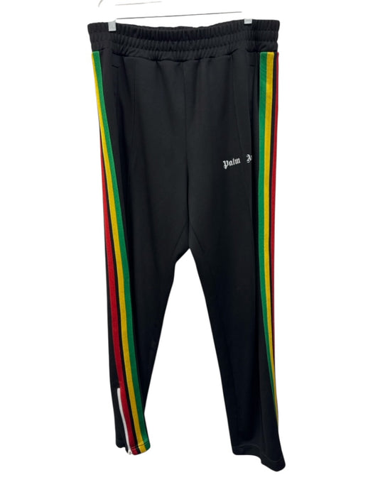 Palm Angels Size XL Black & Multi Polyester Sweatpants Men's Pants Black & Multi / XL
