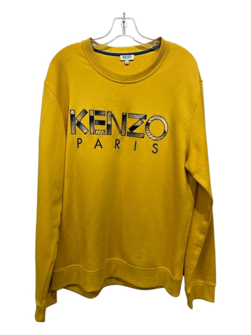 Kenzo Size XL Yellow Cotton Blend Tiger Sweatshirt Crew Men's Long Sleeve Shirt XL