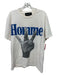 Homme + Femme Size L White & Blue Cotton Blend logo T shirt Crew Short Sleeve White & Blue / L