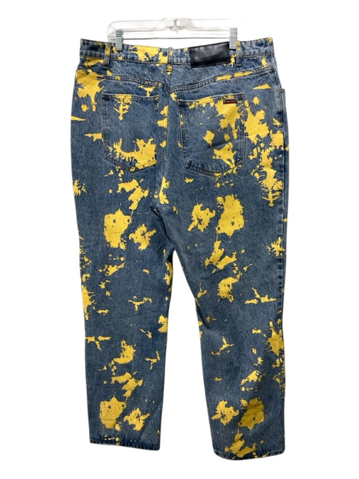 Homme + Femme Size 42 med light wash Cotton Blend Paint Splatter Jean Pants med light wash / 42
