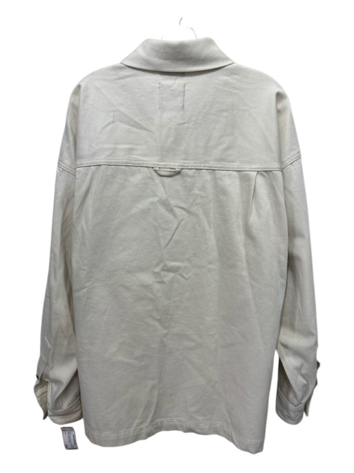 G Star Size L Beige Cotton Solid Button closure front pocket Men's Jacket Beige / L