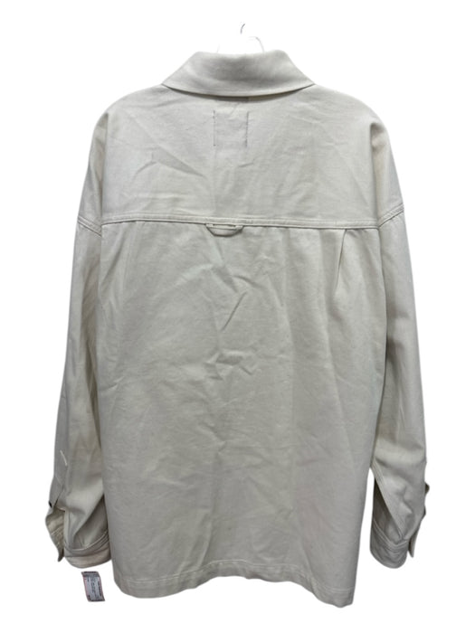 G Star Size L Beige Cotton Solid Button closure front pocket Men's Jacket Beige / L