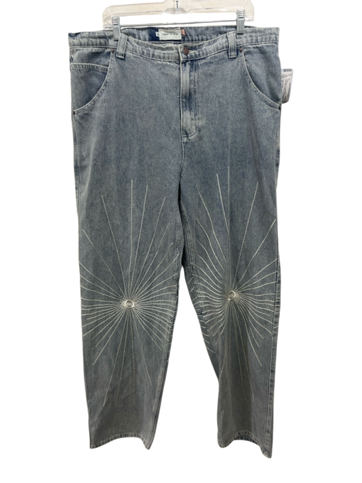 Honor the Gift Size 40 Light Wash Cotton Blend Embroidered Flared Jean Pants Light Wash / 40