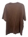 Jaquemus Size XL Brown Cotton Blend logo T shirt Crew Men's Short Sleeve Brown / XL