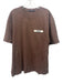 Jaquemus Size XL Brown Cotton Blend logo T shirt Crew Men's Short Sleeve Brown / XL