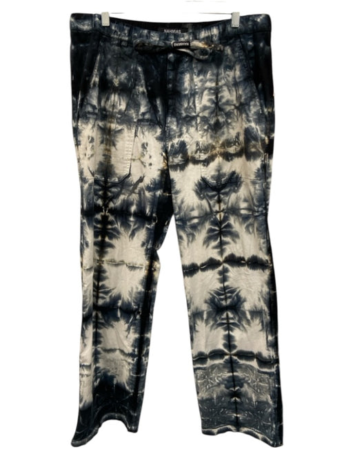 Nahmias Size 36 Blue & White Cotton All Over Print Men's Pants Blue & White / 36