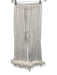 Sleeper Size S White Viscose Feather Trim Button Down Long Sleeve Pant Set White / S