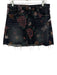 7 For All Mankind Size 29 Black, Red, Green Cotton Blend Floral Raw Hem Skirt Black, Red, Green / 29
