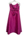Alfred Sung Size 10 Fuchsia Pink Polyester Satin Strapless Bow A line Gown Fuchsia Pink / 10