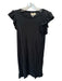 Nation Size S Black Cotton Flutter Sleeves Ruffles Dress Black / S