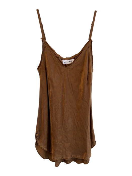 Bella Dahl Size XS Brown Cupro & Rayon Frayed Edges Solid camisole Top Brown / XS