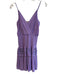 Ramy Brook Size XXS Purple Polyester Satin Floral Cutout Spaghetti Strap Dress Purple / XXS