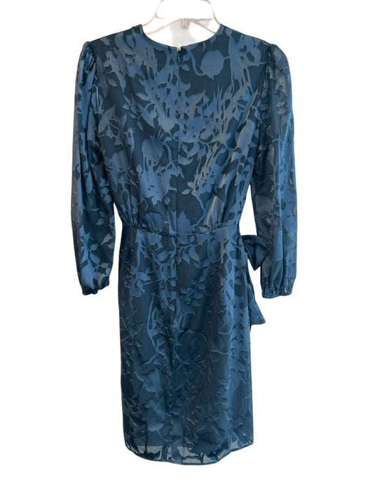 Shoshanna Size 4 Blue Viscose burnout Floral Long Sleeve Mini Dress Blue / 4