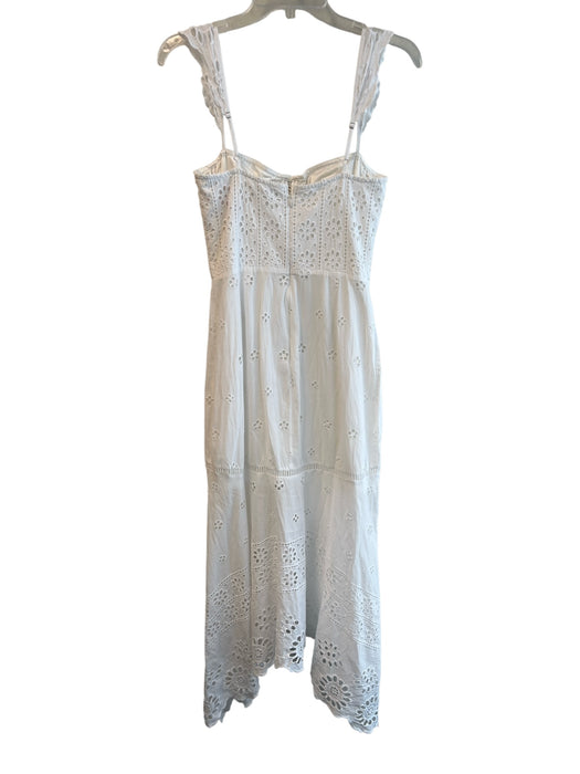 Karina Grimaldi Size S White 100% Cotton Eyelet Floral Underwire Dress White / S