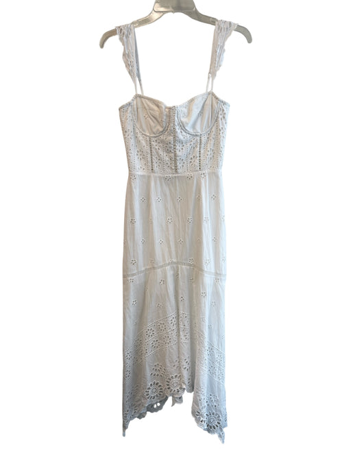 Karina Grimaldi Size S White 100% Cotton Eyelet Floral Underwire Dress White / S