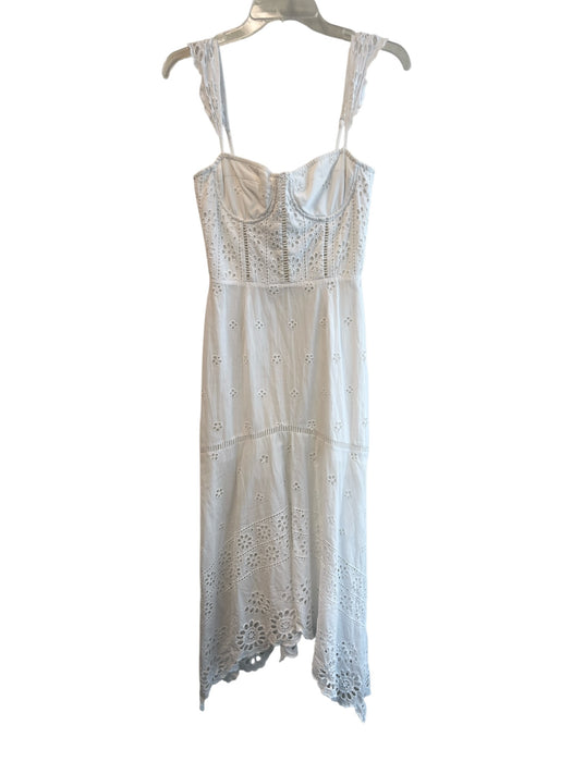Karina Grimaldi Size S White 100% Cotton Eyelet Floral Underwire Dress White / S