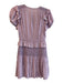 Loveshackfancy Size XS Pink Rayon Smocked Waist Band Floral Short Sleeve Dress Pink / XS