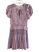 Loveshackfancy Size XS Pink Rayon Smocked Waist Band Floral Short Sleeve Dress Pink / XS