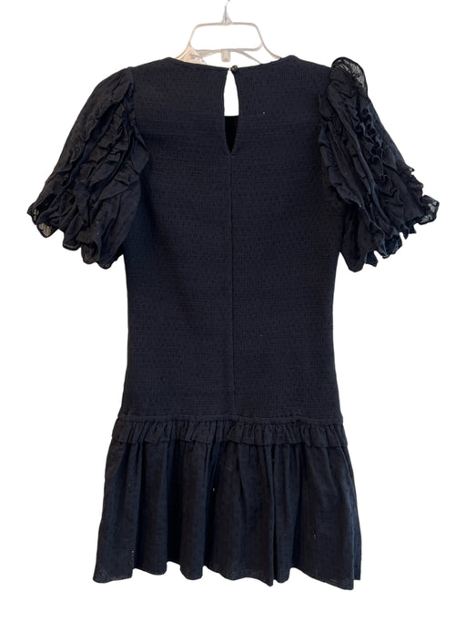 Cleobella Size S Black 100% Organic Cotton Dobby Smocked Bodice Mini Dress Black / S
