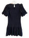 Cleobella Size S Black 100% Organic Cotton Dobby Smocked Bodice Mini Dress Black / S