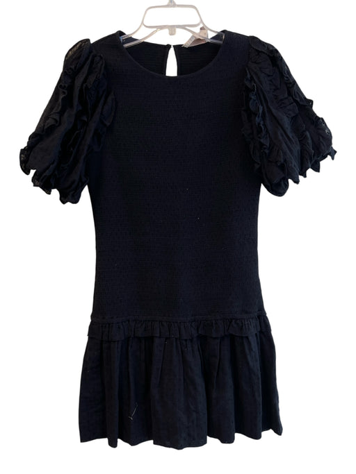 Cleobella Size S Black 100% Organic Cotton Dobby Smocked Bodice Mini Dress Black / S