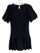 Cleobella Size S Black 100% Organic Cotton Dobby Smocked Bodice Mini Dress Black / S