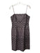 Escada Couture Size 36 Purple & Silver Polyester Lace Overlay Midi Dress Purple & Silver / 36