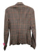 GF Ferre Size 42 Brown & Gray Wool Blazer Plaid Button Front Jacket Brown & Gray / 42