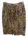 Bruno Manetti Size 38 Beige & Brown Ponyhair Animal Print Pencil Back Zip Skirt Beige & Brown / 38