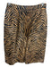 Bruno Manetti Size 38 Beige & Brown Ponyhair Animal Print Pencil Back Zip Skirt Beige & Brown / 38