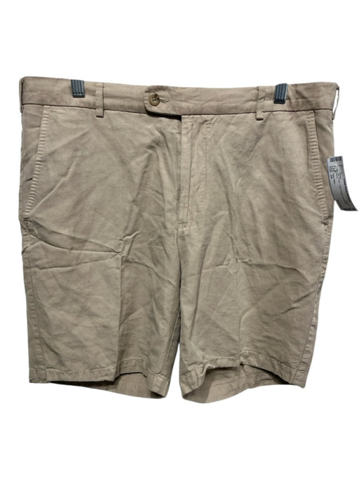 Peter Millar Size 34 Tan Cotton Solid Khakis Men's Shorts Tan / 34