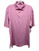 Peter Millar Size M Pink Synthetic Solid Polo Men's Short Sleeve Pink / M