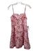 Intermix Size 2 Pink Cotton Blend Floral Spaghetti Strap Tiered Mini Dress Pink / 2