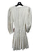 Acler Size 2 White Linen Blend V Neck Puff 3/4 Sleeve Gold Hardware Tiered Dress White / 2