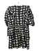 Sea New York Size XS Black & Beige Cotton Printed V Neck Ruffle Dress Black & Beige / XS