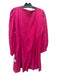 J Crew Size 12 Bright Pink Cotton Sweetheart Neckline Long Sleeve Dress Bright Pink / 12