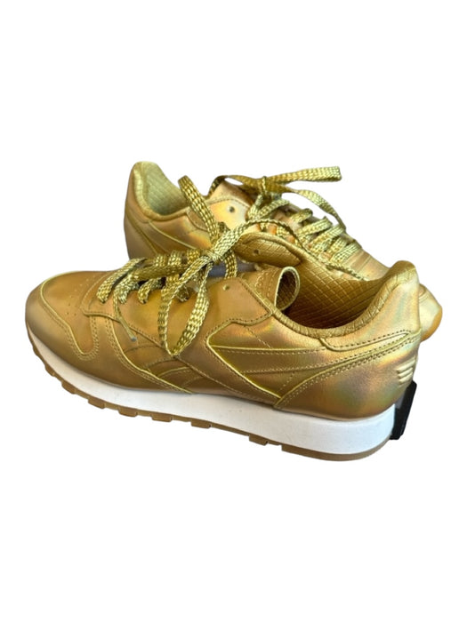 Reebok Shoe Size 8.5 Gold Leather Iridescent Athletic Sneakers Gold / 8.5