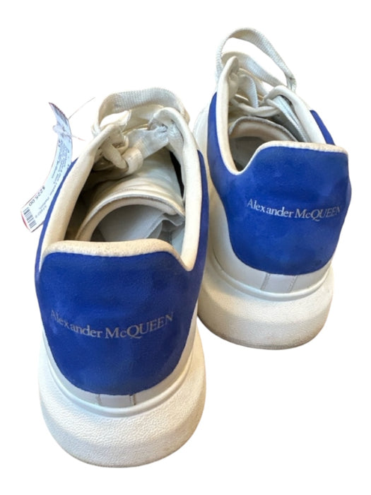 Alexander McQueen Shoe Size 43 AS IS White Blue Leather Platform Sneakers Labels Resale Boutique