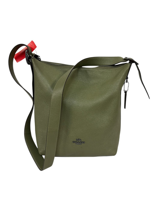 Coach Olive Green Leather Solid Crossbody Duffle Bag Olive Green / M