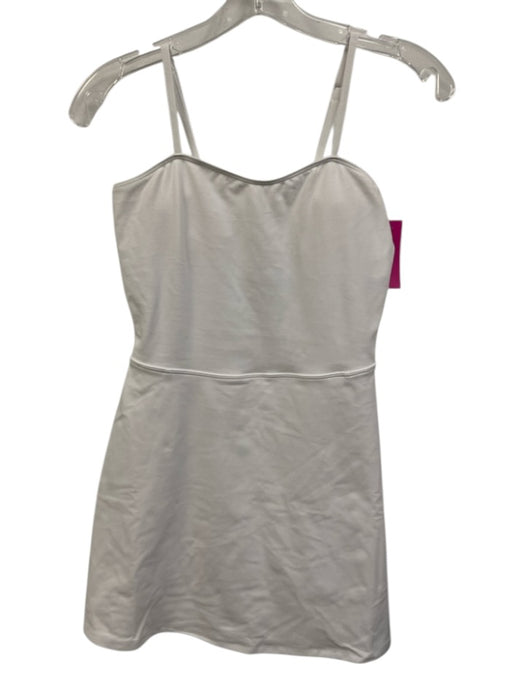 Alo Size S White Polyester & Elastane Sleeveless Athletic Skort Mini Dress White / S