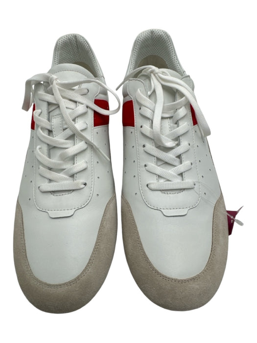 Christian Louboutin Shoe Size 46 New White & Red Leather Two Tone Sneaker Shoes 46