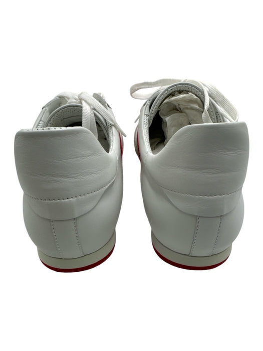 Christian Louboutin Shoe Size 46 New White & Red Leather Two Tone Sneaker Shoes 46